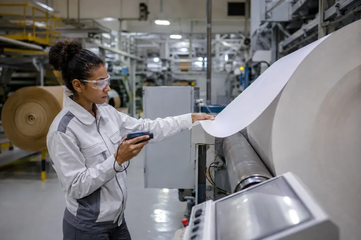 Technicien de production en industrie papetière