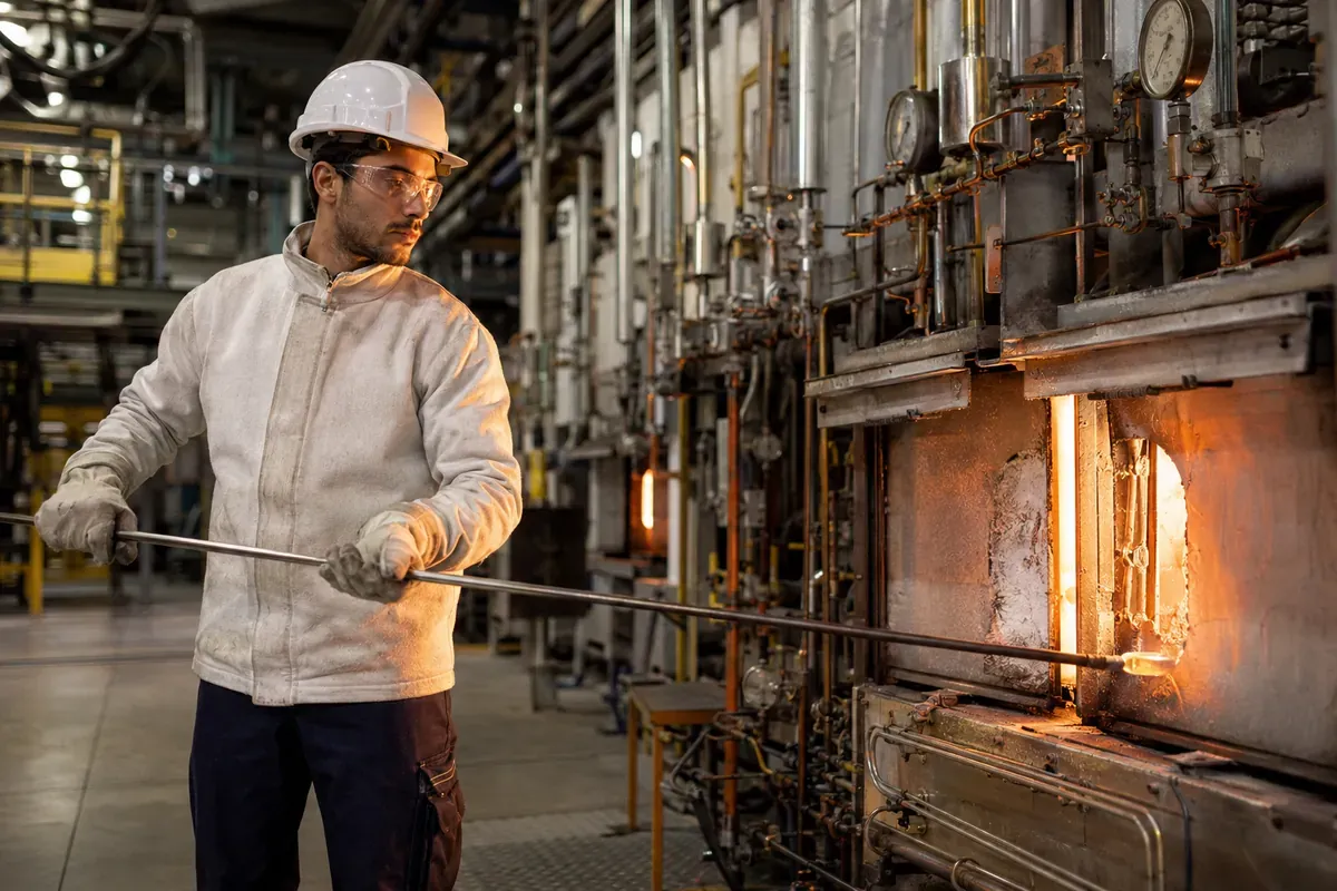 Technicien fusion en industrie verrière
