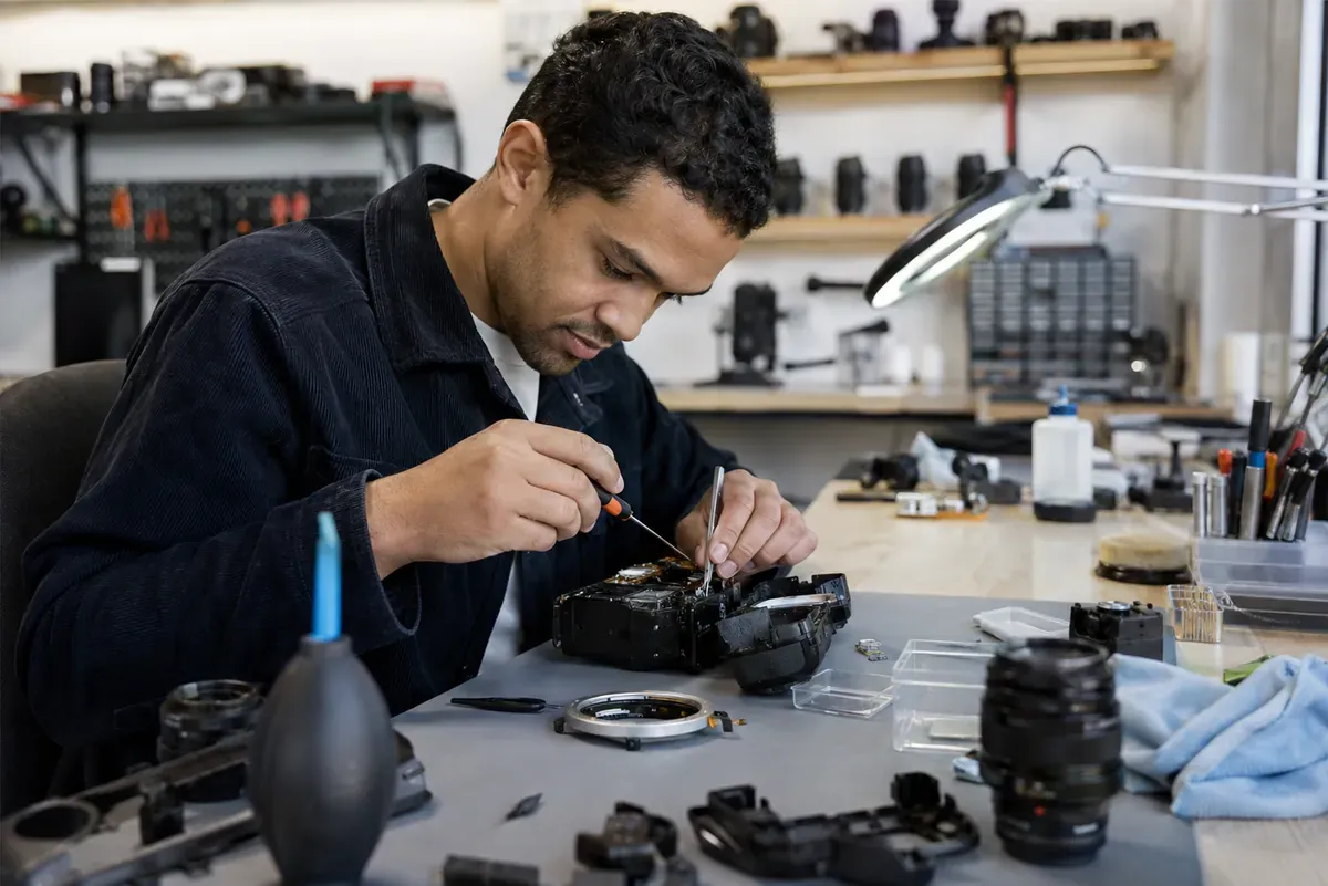 Technicien-réparateur d'appareils photographiques